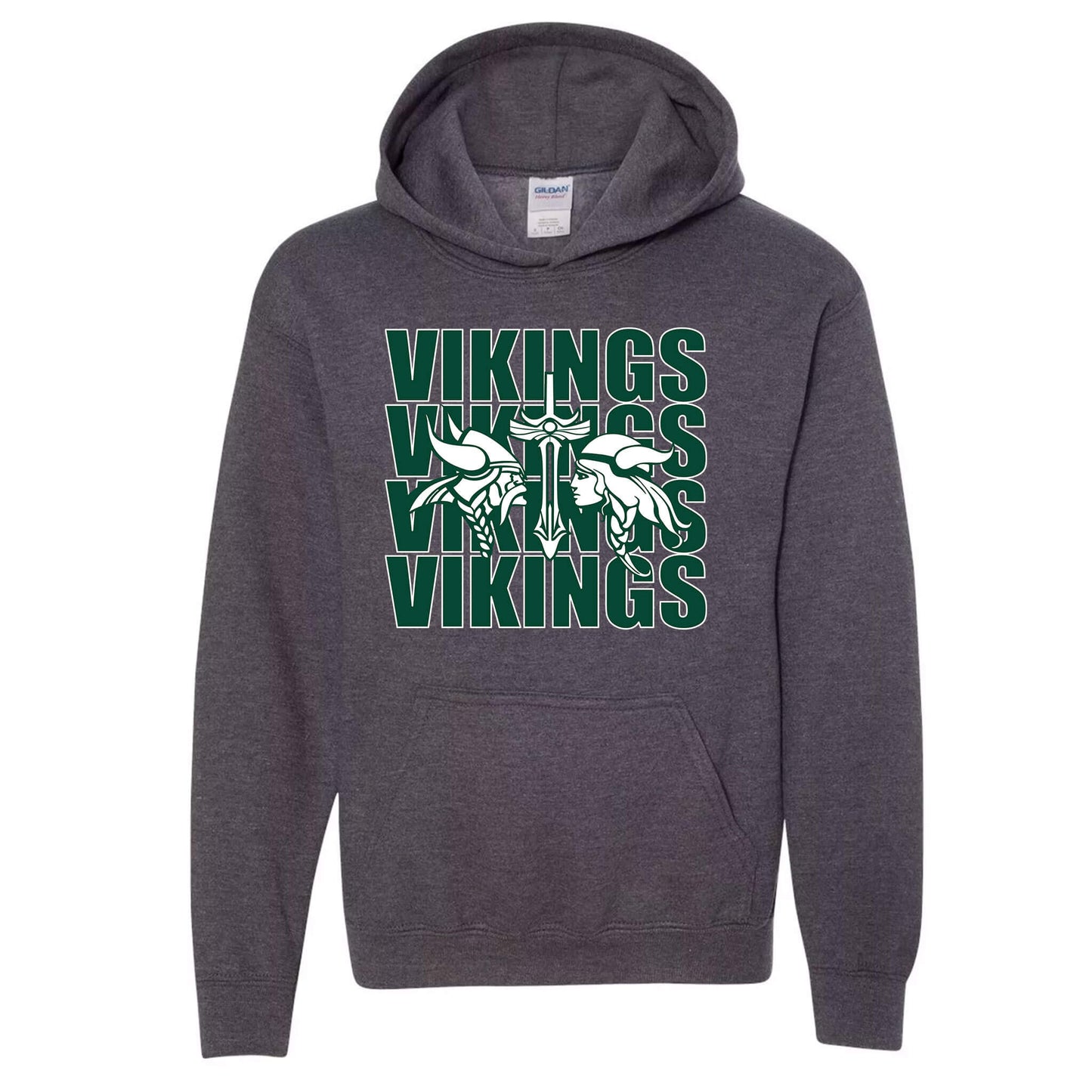 "Vikings Big Text" Youth Hoodie